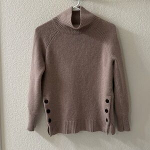 100% Cashmere Sweater with Wooden Button.